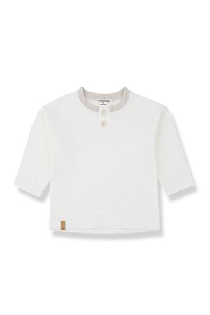 T-shirt in lino bianco sporco 1+IN THE FAMILY KIDS | DARNIUSOFFWHITE